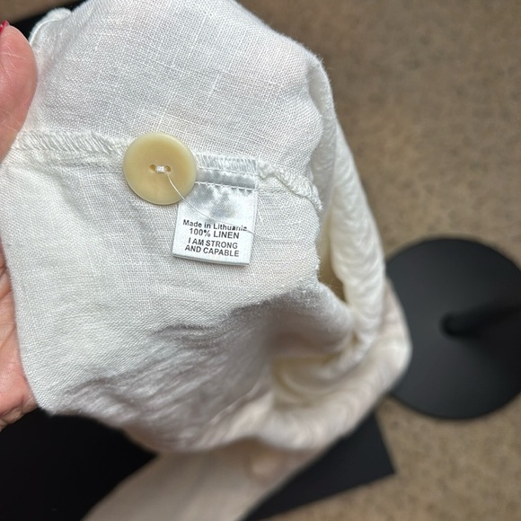 Flax white elegant Medium blazer with pockets - Picture 7 of 7